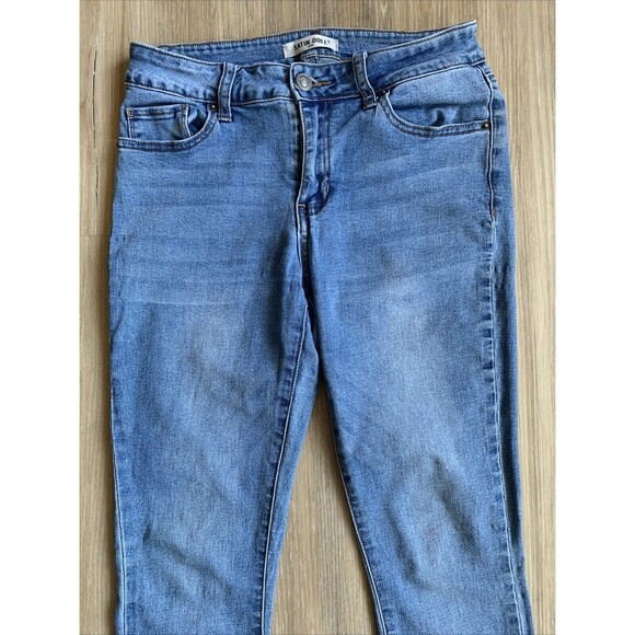 Satin Doll Faded Blue Jeans Size 2P Petite High Rise Skinny Stretch Bodycon - Picture 3 of 8